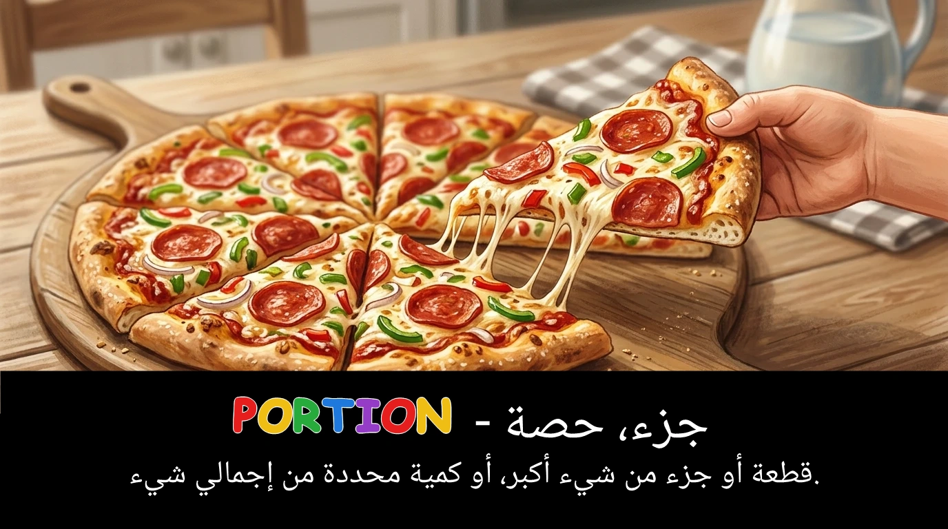Arabic Illustration for portion